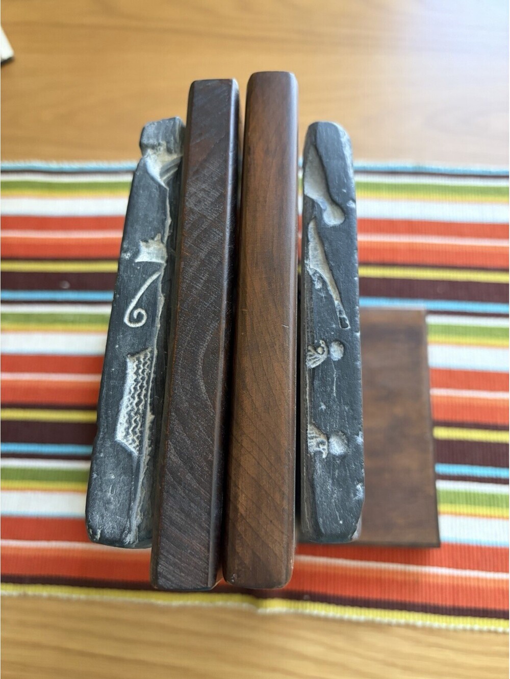 Vtg Pair LARGE BOOKENDS EGYPTIAN TOMB GUARDIANS Gods Falcon Jackal Dog Scarab - Picture 9 of 9